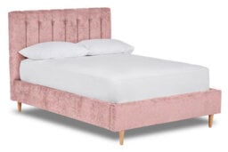 Divan Base Direct Eternal Contemporary Button-Backed Fabric Bed Base Only 6Ft Super King- Pavia Powder - thumbnail 1