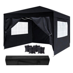 Waterproof Pop Up Gazebo 3M X 3M Outdoor Garden Shelter Display For Wedding Multi Purpose Decoration Diy Gardening Displays - thumbnail 1