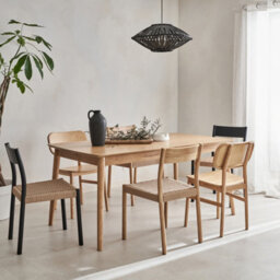 Sweeek - 6 To 8-Seater Extendable Rectangular Dining Table Lina Natural 210X90X75 Cm - thumbnail 7