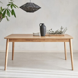 Sweeek - 6 To 8-Seater Extendable Rectangular Dining Table Lina Natural 210X90X75 Cm