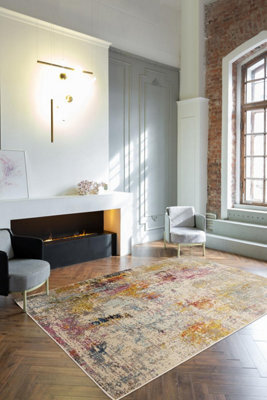 Furniturebox Uk Haze Abstract Multicolour Rug 120X170 - image 1