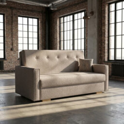 Viva Sonic Iii Sofa Bed For Living Room With Storage Chipboard Frame Polyurethane Foam 153X100X85Cm Beige - thumbnail 2