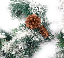 Best Artificial 9Ft Frosted Luxury Colorado Christmas Garland Supplied With 80 Bright White Battery Lights - thumbnail 6
