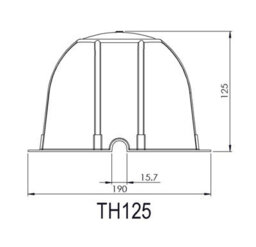 Thermahood Downlight Guard Loft Insulation Light Fitting Cover - Round Th125 - Pack Of 4 - thumbnail 2