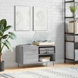 Walplus Record Cabinet Grey Sonoma 85X38X48 Cm Engineered Wood - thumbnail 1