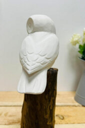 My Square Mile Bird Statue Ornament Wooden Hand Carved Bird Tree Stump British Birds Indoor/outdoor Garden Ornament (Paint Your Own) - thumbnail 3
