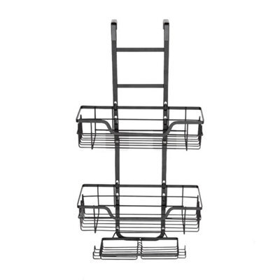 3 Pcs Self Adhesive Bathroom Storage Rack Wall Mounted Shower Shelf With Hook - image 1