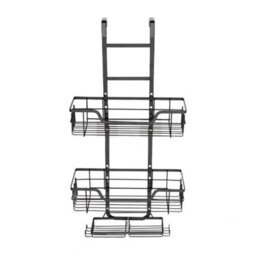 3 Pcs Self Adhesive Bathroom Storage Rack Wall Mounted Shower Shelf With Hook - thumbnail 1