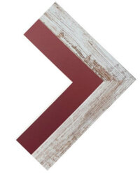 Frames By Post Metro Distressed White Frame With Red Mount For Image Size A2 - thumbnail 3