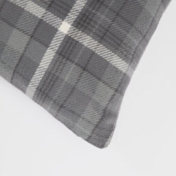 OHS Woven Check Cushion Covers Tartan Pack Of 4 Pillow, 45 X 45Cm - Charcoal - thumbnail 6