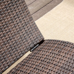 Outsunny Garden Rattan Sun Lounger Foldable Patio Chaise Chair Brown - thumbnail 8