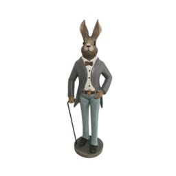 Straits Standing Rabbit Wearing Suit Figurine 30.5Cm