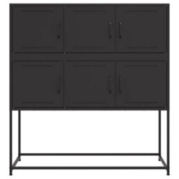 Vidaxl Sideboard Black 100.5X39X107 Cm Steel - thumbnail 6