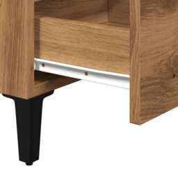 Berkfield Bed Cabinet With Metal Legs Artisan Oak 40X35X69 Cm - thumbnail 8