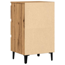 Berkfield Bed Cabinet With Metal Legs Artisan Oak 40X35X69 Cm - thumbnail 7