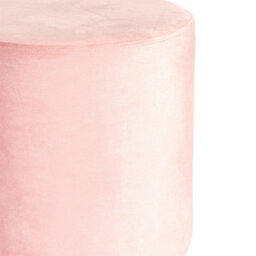 Harbour Housewares Round Velvet Foot Stool - Pink - Modern Dressing Table Pouffe Footstool Vanity Seats Vanity Chair Pouf - thumbnail 4
