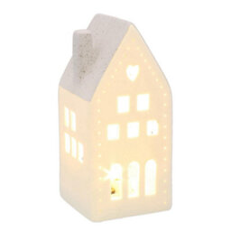 China White Christmas Led Light-Up Heart House - Sage - thumbnail 1