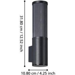 Loops Sleek Modern Black Wall Light For Indoor Minimalist Home Decor - thumbnail 4