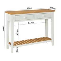 Statement Furniture Ludlow White Console Table - Large - thumbnail 3