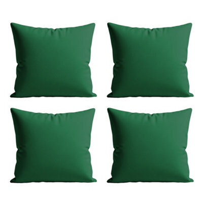 Waterproof Outdoor Garden Patio Cushion Cover And Inner Square Pack Of 4 Dark Green 60Cm X 60Cm - image 1