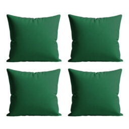 Waterproof Outdoor Garden Patio Cushion Cover And Inner Square Pack Of 4 Dark Green 60Cm X 60Cm - thumbnail 1