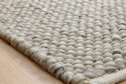 Handmade Luxurious Plain Wool Easy To Clean Textured Grey Wool Rug For Living Room & Bedroom-120Cm X 170Cm - thumbnail 2