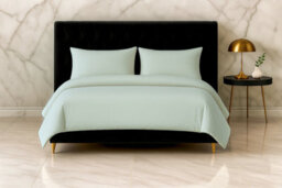 Microfibre Soft Touch Duvet Cover And Pillowcase/s Set Bed Linen Duck Egg Blue - thumbnail 1