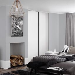 Spacepro Classic 1 Panel Matt White Sliding Wardrobe Door (H)2220mm (W)762mm - thumbnail 2