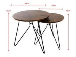 Aspect Furniture Alegro Set Of 2 Round Nesting Tables,manufactured Wood Vintage Finish - thumbnail 5