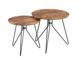Aspect Furniture Alegro Set Of 2 Round Nesting Tables,manufactured Wood Vintage Finish - thumbnail 4