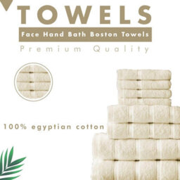 Gc Gaveno Cavailia 8 Piece Bostonian Oasis Towel Bale Set Cream Quick Dry And Super Obsorbent Towel - thumbnail 2