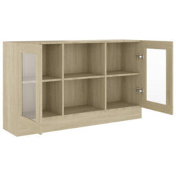 Vidaxl Vitrine Cabinet Sonoma Oak 120X30.5X70 Cm Engineered Wood - thumbnail 5