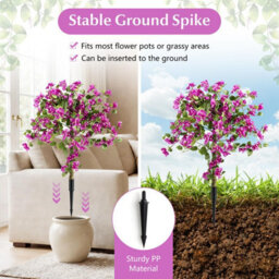 Costway 2 Pack Bougainvillea Artificial Trees Fake Bougainvillea Silk Floral Plants - thumbnail 8