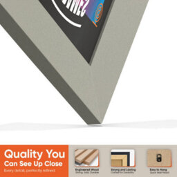 "12X12""  Light Grey Modern Vinyl Record Frame For 12 Inch Lp Album Covers - Elegant Wall Display - Ak Frames" - thumbnail 3