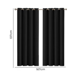 Marlow Blackout Curtains Window Curtain Draperies Pair Eyelet Bedroom Decor - thumbnail 2