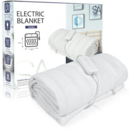 Sa Products Double Electric Heated Blanket, Detachable Remote & 3 Heat Settings - Machine Washable Heated Blankets (120X135Cm) - thumbnail 1