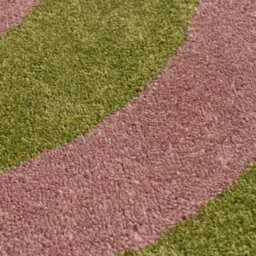 The Rugs Joli Green And Pink Wavy Rug Soft Dense Pile Easy To Clean And Pet Friendly For Living Rooms And Bedrooms - thumbnail 5