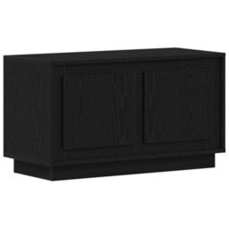 Berkfield Tv Cabinet Black Oak 80X35X45 Cm Engineered Wood - thumbnail 2