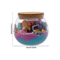 Living And Home Mermaid Terrarium Kit For Kids With Colour-Changing Led Light Remote - thumbnail 3