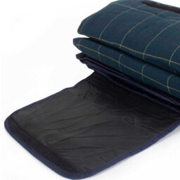 Red Hamper H086 Polyester Luxury Blue Tweed Picnic Blanket - thumbnail 4