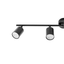 Beliani Four-Light Black Industrial Spotlight Ceiling Lamp - Adjustable Heads, Matte Iron Finish, Warm White - thumbnail 9