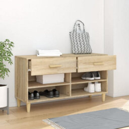 Berkfield Elegant Shoe Cabinet Sonoma Oak 102X35X55 Cm Engineered Wood - thumbnail 3