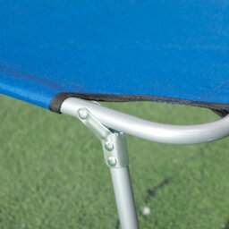 Outsunny Folding Sun Lounger Set Of 2 W/ Sunshade Adjustable Backrest Blue - thumbnail 9
