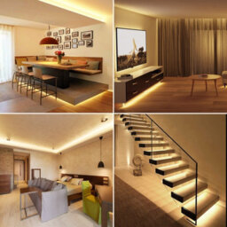 Lepro 12V Led Strip Light (No Power Plug), Warm White 3000K, 60 Leds/m, 5M 2300Lm - thumbnail 7