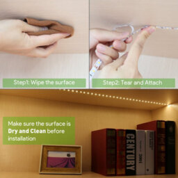 Lepro 12V Led Strip Light (No Power Plug), Warm White 3000K, 60 Leds/m, 5M 2300Lm - thumbnail 3