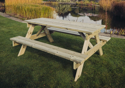 Churnet Valley Garden Furniture Ltd Churnet Valley Traditional Garden Picnic Table (179.5Cm) - image 1