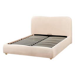Beliani Ottoman Bed Boucle Blagnac 140 X 200 Cm (Eu Double) Light Beige - thumbnail 6