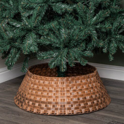 48Or70Cm Samuel Alexander Large Kd Plastic Wicker Rattan Woven Christmas Tree Skirt In Brown