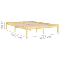 Berkfield Bed Frame Solid Wood Pine 160X200 Cm - thumbnail 8