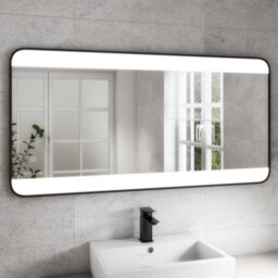 Noir 1200mm X 600mm Black Frame Mirror With Colour Change (11852) - thumbnail 1